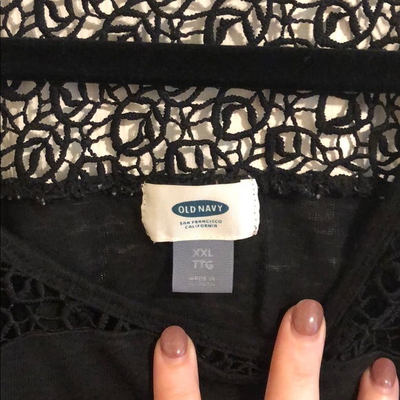 Lace shoulder Tee - Picture 2 of 2